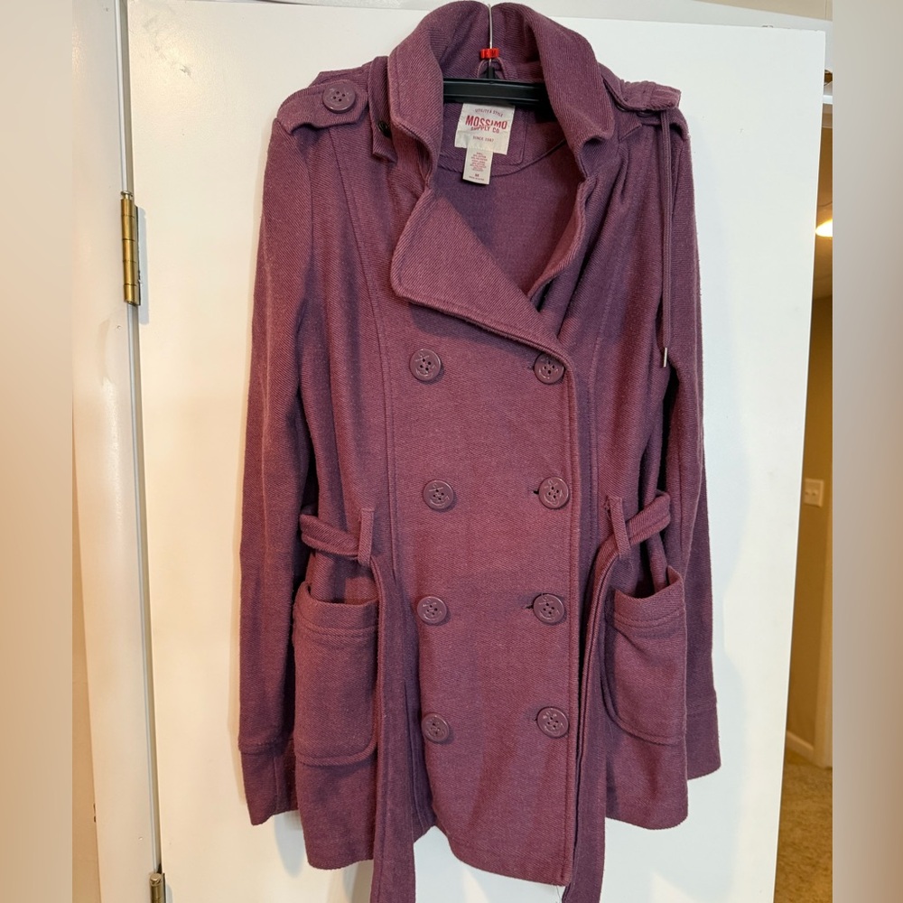 Mossimo Supply Co. Purple Double-Breasted Coat